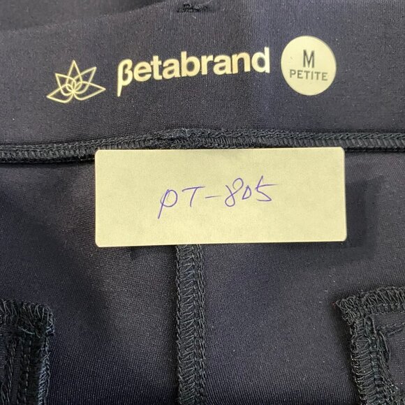 Betabrand Yoga‎ Dress Pants Straight Leg Blue Women's Medium Petite PT-805 - Picture 2 of 6